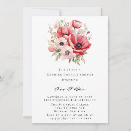 Invitación Tulipanes rosados y rojos Bodas Ducha de parejas
