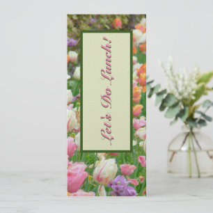Invitación TULIPS DE PASTEL DE bonito/"ALMUERZO DE HACER"/PER