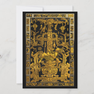 Invitación Tumba de Pakal - Astronauta Palenque de oro
