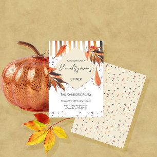 Invitación Tumbas de pastel otoñal de la acuarela de Acción d