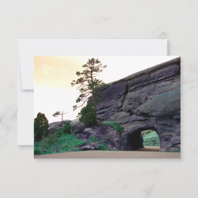 Invitación túnel de rock de campo (Anverso)