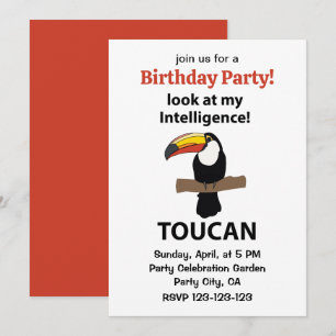 Invitación Turcan Bird Tropical Funny Cumpleaños