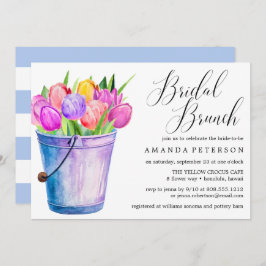 Invitación Turch Watercolor Tulips boda Bridal Brunch