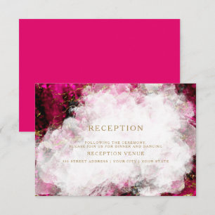 Invitación Turmalina rosa audaz y Geode cristal