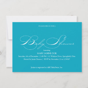Invitación turquesa a Baby Shower