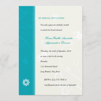 Invitación Turquesa corporativa de las vides