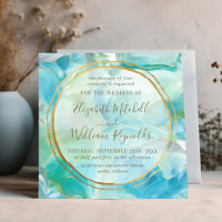 Turquesa de agua Gemstone | Boda de anillos de oro