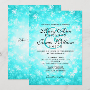 Invitación Turquesa elegante del país de las maravillas del