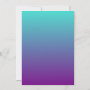 Invitación Turquesa Púrpura Ombre