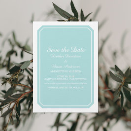 Invitación Turquesa simplemente elegante Guardar la invitació