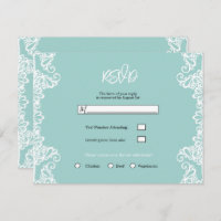 Turquesa Verde azulada Lace Blanco Elegante Boda R