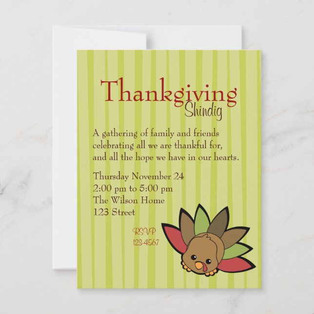 Invitación Turquía cubana (Anverso)