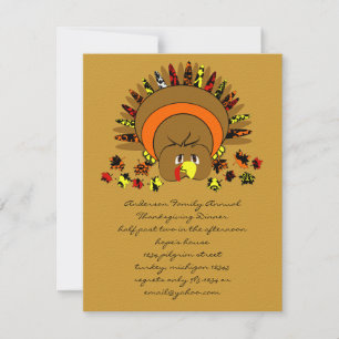 Invitación Turquía de color completo y suave