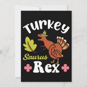 Invitación Turquía Saurus Rex Thankings Dinosaur Turquía Kid