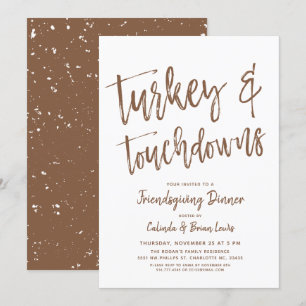 Invitación Turquía y los toques   Fiesta de la amistad Brown