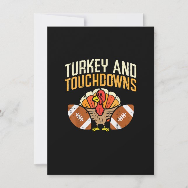 Invitación Turquía Y Toca El Thanksgivi Estadounidense (Anverso)