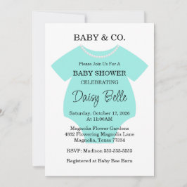Invitación Turquoise Baby & Co. Baby Shower Brunch