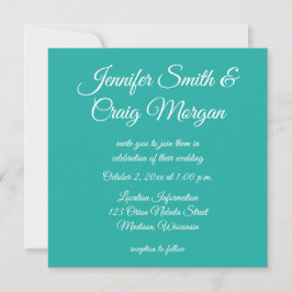 Invitación Turquoise Orion Nebula Espacio Foto Boda cósmico