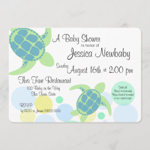 Invitación Turtle Baby Shower