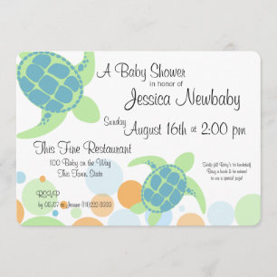 Invitación Turtle Baby Shower