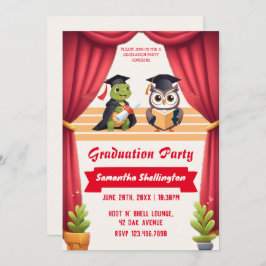 Invitación "Turtley Wise: ¡Una graduación de Owl-stravaganza!