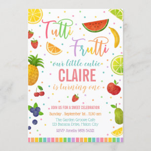 Invitación Tutti Frutti   Fiesta de frutas Cumpleaños