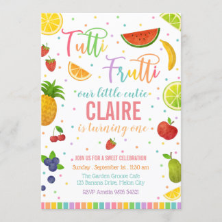 Invitación Tutti Frutti | Fiesta de frutas Cumpleaños