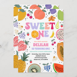 Invitación Tutti Frutti Tropical Summer Sweet un cumpleaños