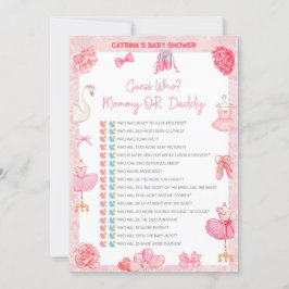 Invitación Tutu Ballerina Baby Shower - Nombre editable, 5x7