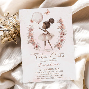 Invitación Tutu Cute Ballet Ballerina Ballet Cumpleaños