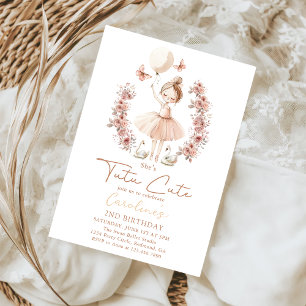 Invitación Tutu Cute Ballet Ballerina Cumpleaños