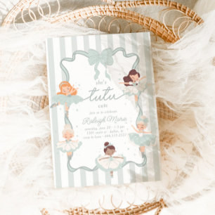 Invitación Tutu Cute Chicas 2º cumpleaños de Ballerina
