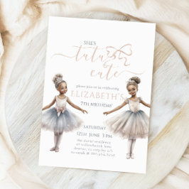 Invitación Tutu Cute Elegant Ballerina Watercolor Cumpleaños