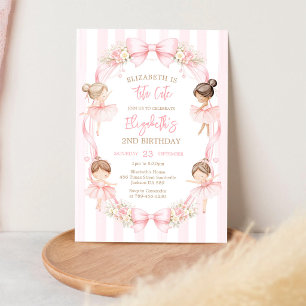 Invitación Tutu de bailarina lindo rosa cumpleaños niña balle