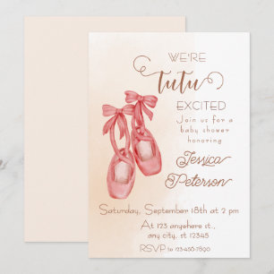 Invitación Tutu emocionó Fiesta de bebé Bailarina