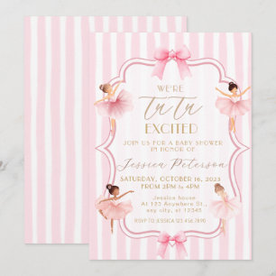 Invitación Tutu Fiestera Bailarina Baby Shower