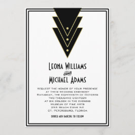 Invitación Tuxedo Art Deco moderno