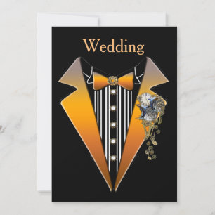 Invitación Tuxedo - Diseño Boda Steampunk