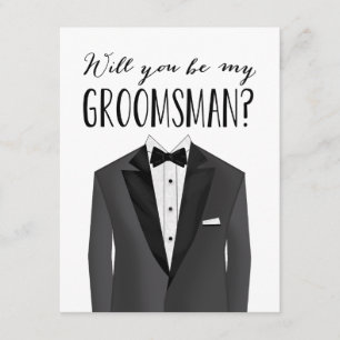 Invitación Tuxedo Groomsman   Amigo del novio