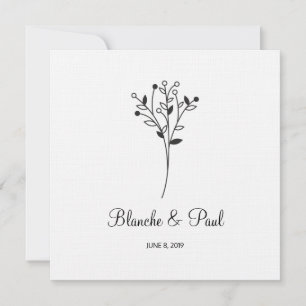 Invitación Twigs Wedding Monogram Invitation Design