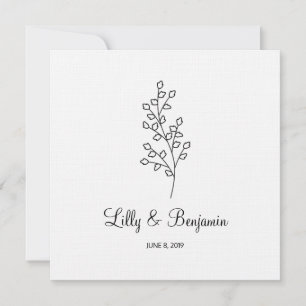 Invitación Twigs Wedding Monogram Invitation Design