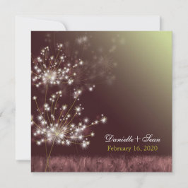 Invitación Twilight Dandelion Otumn Garden Wedding