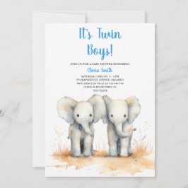 Invitación Twin Baby Shower Invitation – Double the Joy Baby 