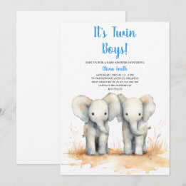 Invitación Twin Baby Shower Invitation – Double the Joy Baby 
