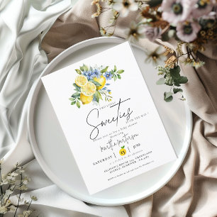 Invitación Twin Lemon Blue Citrus Fruit Summer Baby Shower
