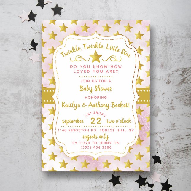 Invitación Twink, Twinkle Little Star Baby Shower (Subido por el creador)