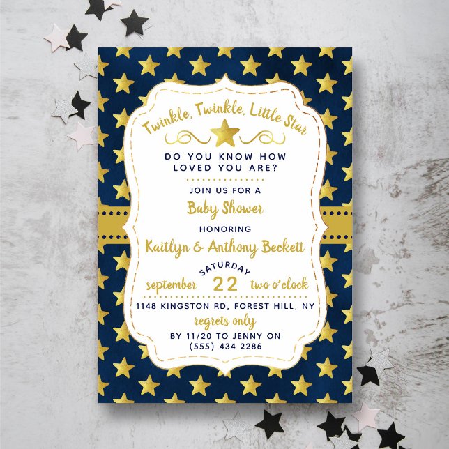 Invitación Twink, Twinkle Little Star Baby Shower (Subido por el creador)