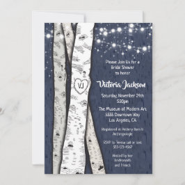 Invitación Twinkle iluminan ducha de novia por la noche de ár