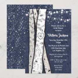 Invitación Twinkle iluminan ducha de novia por la noche de ár