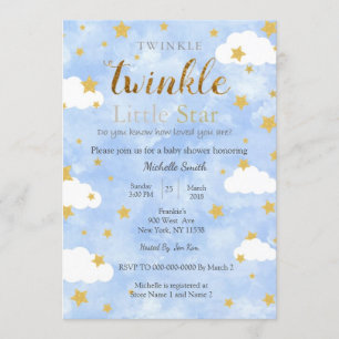 Invitación Twinkle Little Star Boy